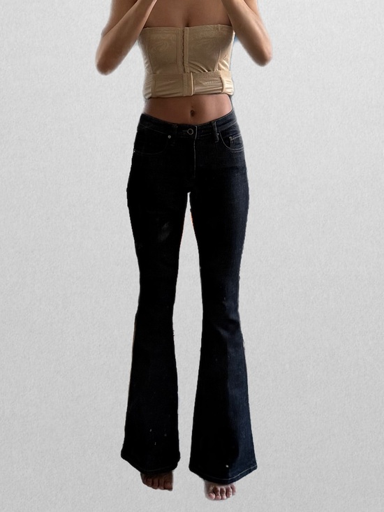 Victoria Beckham Denim - Victoria Beckham Dark High-Rise Flare Jeans